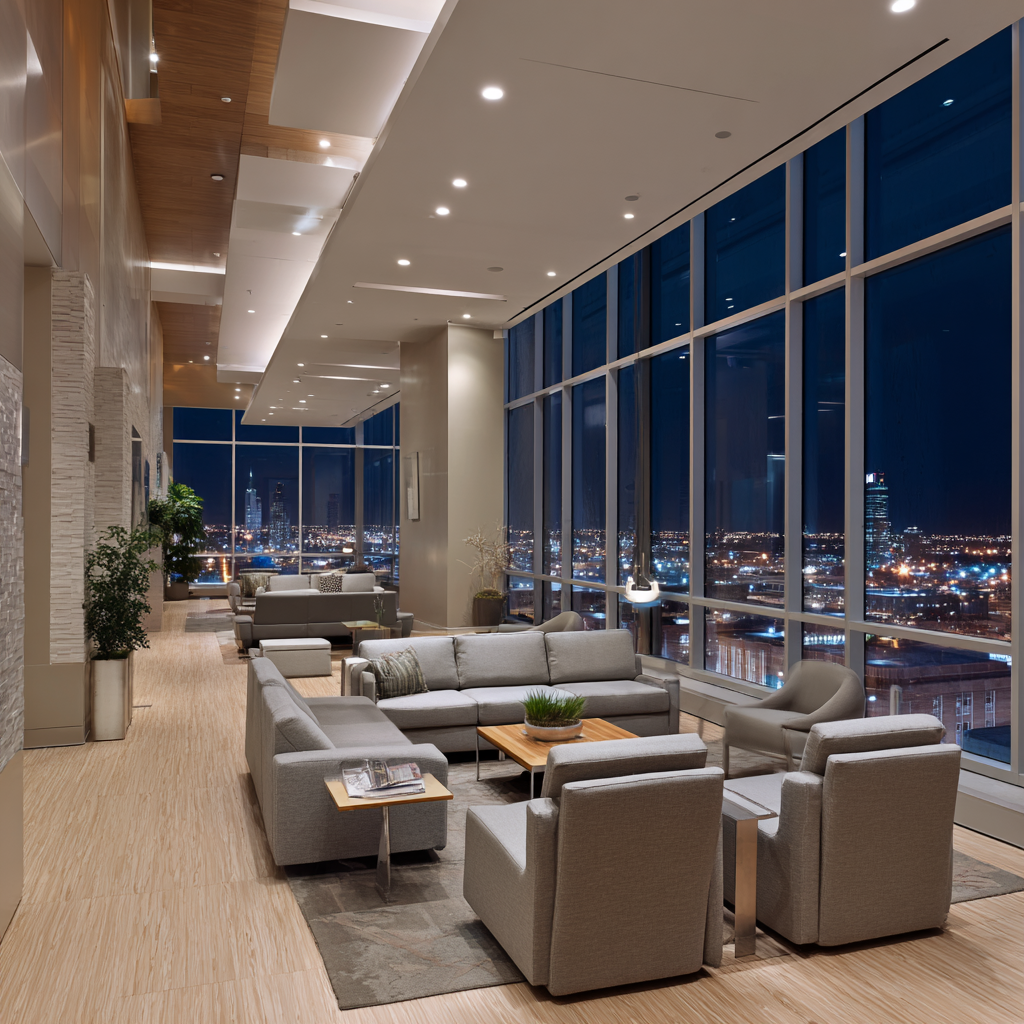 Amenity space at KAH Helpline in Los Angeles, California