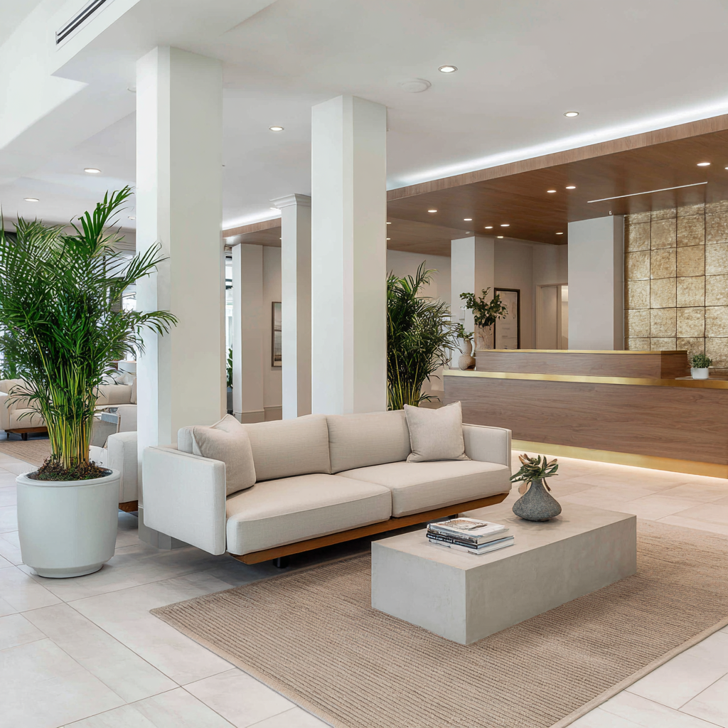Comfortable interior spaces at KAH Helpline in Los Angeles, California